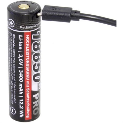 Pro USB Batteria ricaricabile speciale 18650 Li-Ion 3.6 V 3400 mAh