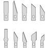Donau Lame di ricambio, 10 pezzi adatte per coltello Donau MS13 e MS01