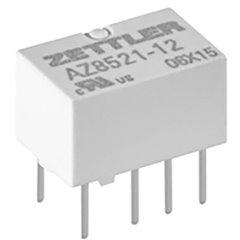 Zettler electronics Relè per PCB 12 V/DC 2 A 2 scambi 1 pz.
