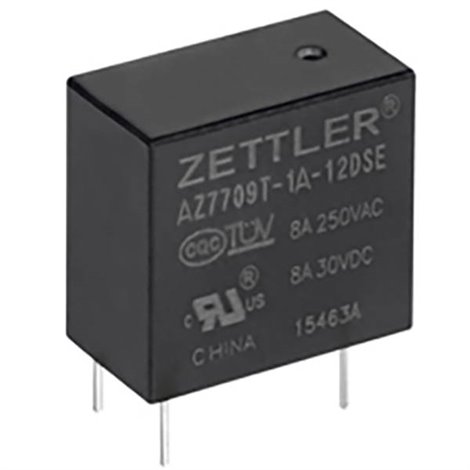 Zettler electronics Relè per PCB 12 V/DC 10 A 1 NA 1 pz.