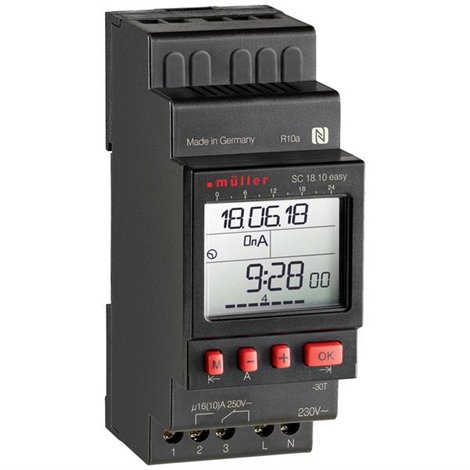SC 18.10 easy 24V ACDC Timer per guida DIN digitale 24 V/DC, 24 V/AC 4000 W