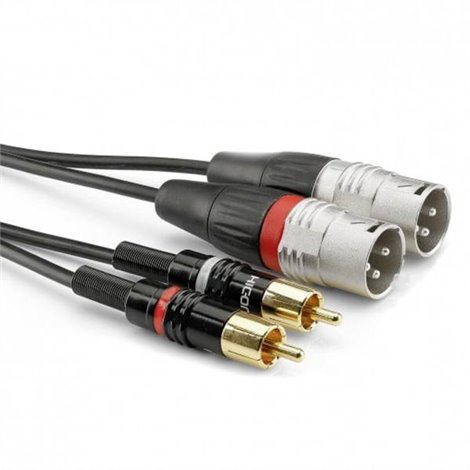 Audio Cavo adattatore [2x Spina RCA - 2x Spina XLR 3 poli] 1.50 m Nero