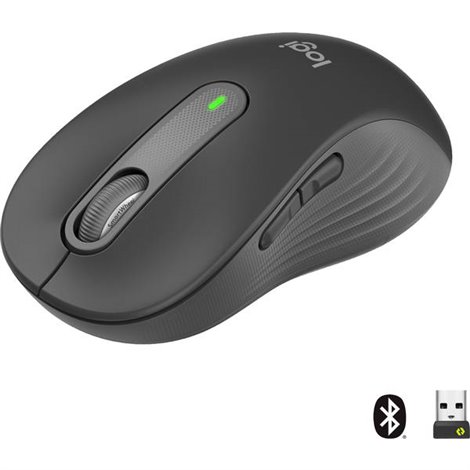 Signature M650 L Mouse Senza fili (radio), Bluetooth® Dimensione: L Ottico Grafite 5 Tasti 4000 dpi