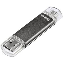 FlashPen Laeta Twin Memoria ausiliaria USB per Smartphone e Tablet Grigio 32 GB USB 2.0, Micro USB 2.0