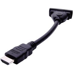 HDMI / DVI Adattatore [1x Spina HDMI - 1x Presa DVI 24+5 poli] Nero 12.00 cm