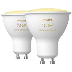 Hue Kit 2 lampadine LED ERP: G (A - G) Hue White Ambiance GU10 Doppelpack 2x350lm GU10
