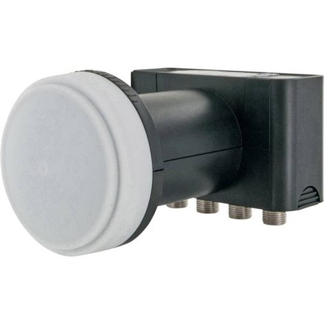 LNB Quad Numero utenti: 4 Diametro: 40 mm con Switch Grigio chiaro, Bianco
