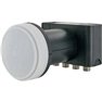 LNB Quad Numero utenti: 4 Diametro: 40 mm con Switch Grigio chiaro, Bianco