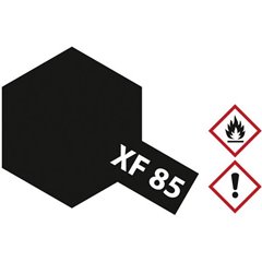 Vernice acrilica Gomma nera (opaca) XF-85 Contenitore in vetro 10 ml