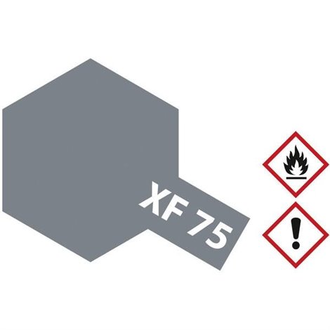 Vernice acrilica Grigio UN opaco XF-75 Contenitore in vetro 10 ml