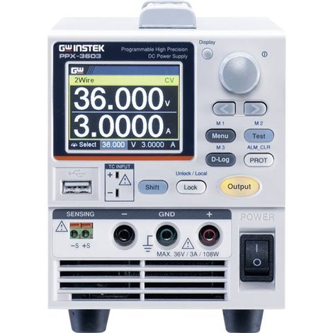 PPX-3603-GPIB Alimentatore da laboratorio regolabile 36 V (max.) 3 A (max.) 108 W USB , LAN, RS-232, RS-485,