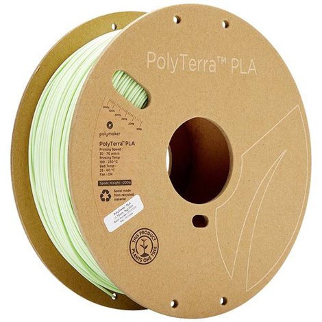 PolyTerra PLA Filamento per stampante 3D Plastica PLA contenuto di plastica ridotto 1.75 mm 1000 g Menta