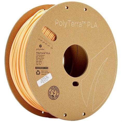 PolyTerra PLA Filamento per stampante 3D Plastica PLA 2.85 mm 1000 g Arancione pastello 1 pz.