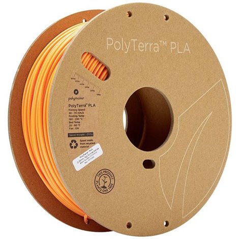 PolyTerra PLA Filamento per stampante 3D Plastica PLA 2.85 mm 1000 g Arancione (opaco) 1 pz.