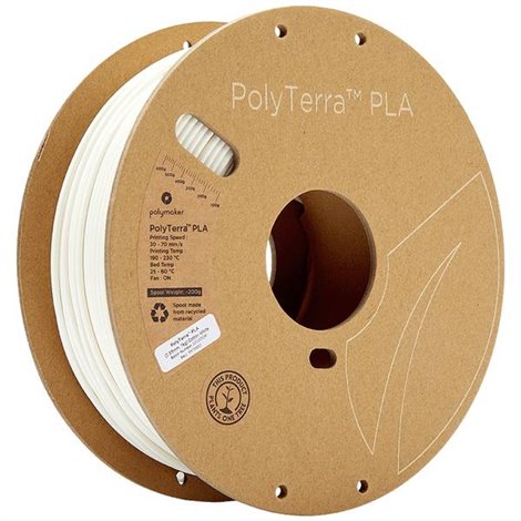 PolyTerra PLA Filamento per stampante 3D Plastica PLA 2.85 mm 1000 g Bianco opaco 1 pz.