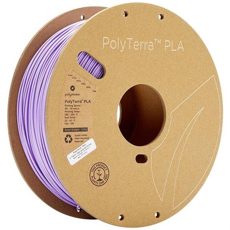 PolyTerra PLA Filamento per stampante 3D Plastica PLA contenuto di plastica ridotto 1.75 mm 1000 g Viola