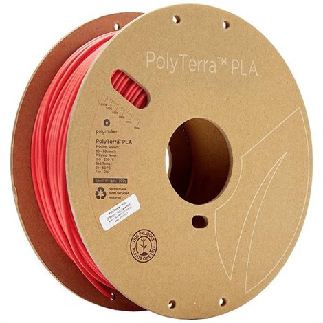PolyTerra PLA Filamento per stampante 3D Plastica PLA 2.85 mm 1000 g Rosso (opaco) 1 pz.