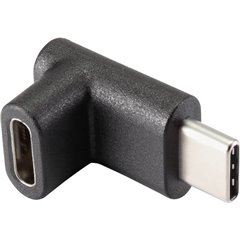 USB 3.2 Gen 2 (USB 3.1 Gen 2) Adattatore [1x spina USB-C® - 1x presa USB-C®] angolato 90° verso lalto