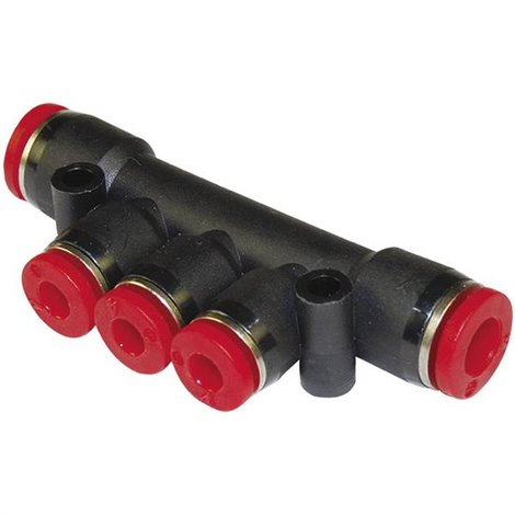 Raccordo multiplo Ø tubo: 8 mm, 8 mm, 6 mm, 6 mm, 6 mm 1 pz.
