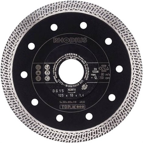 DG15 Disco diamantato Diametro 115 mm Ø foro 22.23 mm Piastrelle, Ceramica 1 pz.