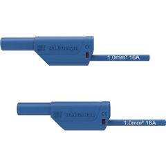 Puntali di sicurezza [Spina 4 mm - Spina 4 mm] 100.00 cm Blu 1 pz.