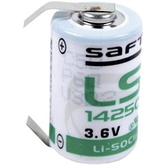 LS 14250 CLG Batteria speciale 1/2 AA linguette a saldare a U Litio 3.6 V 1200 mAh 1 pz.