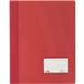 DURALUX Cartellina con fermaglio Rosso DIN A4+ finestrella di etichettatura 90 x 57 mm, protezione