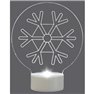figura acrilica Fiocco di neve Bianco freddo LED (monocolore) Trasparente