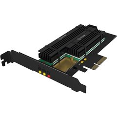 2 Porte Controller M.2 PCIe x4 Adatto per (SSD): M.2 SATA SSD, M.2 PCIe AHCI SSD Raffreddamento