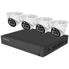 LAN IP-Kit videocamere sorveglianza 8 canali con 4 camere 3072 x 1728 Pixel