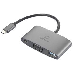 USB-C®, VGA Adattatore [1x spina USB-C® - 1x presa USB-C® (Power Delivery), Presa VGA, Presa A USB 3.2 Gen 1