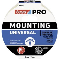 Mounting PRO Universal Nastro per fissaggio Bianco (L x L) 5 m x 9 mm 1 pz.