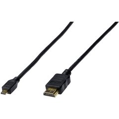 HDMI Cavo Spina HDMI-A, Spina HDMI Micro-D 1.00 m Nero contatti connettore dorati Cavo HDMI