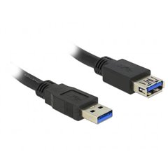 Cavo USB USB 3.2 Gen1 (USB 3.0) Spina USB-A, Presa USB-A 5.00 m Nero contatti connettore dorati