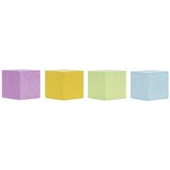 Magnete Cube (L x L x A) 20 x 20 x 20 mm Rosa, Arancione chiaro, Verde chiaro, Azzurro 4 pz.