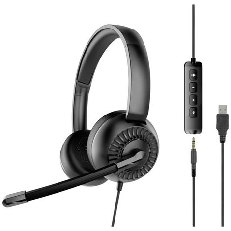 METIS Cuffie On Ear via cavo Stereo Nero headset con microfono, regolazione del volume, Muto
