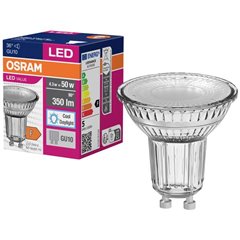 LED (monocolore) ERP F (A - G) GU10 Riflettore 4.3 W = 50 W Bianco freddo (Ø x A) 50 mm x 50 mm 1