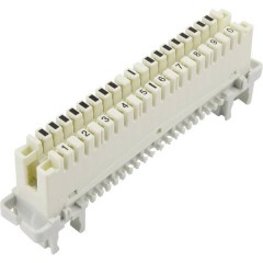 Modulo di collegamento LSA Plus 2, 10 fili doppi 93014c1018 bianco, contenuto: 1 pz.