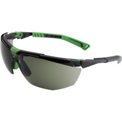 5X1 Occhiali di protezione antiappannante, incl. Protezione raggi UV Nero, Verde DIN EN 166