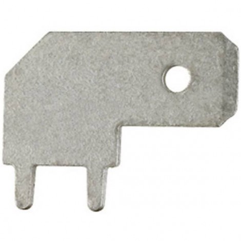 Linguetta piatta terminale Per saldare circuiti stampati Larghezza spina: 6.3 mm Spessore spina: 0.8 mm 90 °