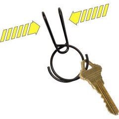 SqueezeRing Easy Load Key Clip Anello portachiavi Nero 1 pz.