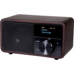 DAB+ 1 mini Radio da tavolo DAB+, FM DAB+, FM, Bluetooth Legno (scuro)