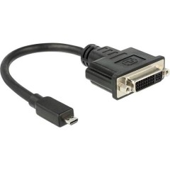  HDMI / DVI Adattatore [1x Spina HDMI Micro D - 1x Presa DVI 24+5 poli] Nero 20.00 cm