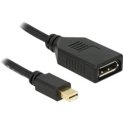  DisplayPort Adattatore [1x Spina Mini DisplayPort - 1x Presa DisplayPort] Nero con nucleo in ferrite 
