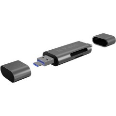 Lettore schede di memoria esterno USB-C™, USB 3.2 Gen 1 (USB 3.0), Micro USB 2.0 Antracite