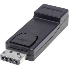  DisplayPort Adattatore [1x Spina DisplayPort - 1x Presa HDMI] Nero Certificato UL, Contatti connettore 