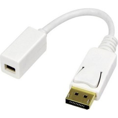 DisplayPort Adattatore [1x Spina DisplayPort - 1x Presa Mini DisplayPort] Bianco Contatti connettore