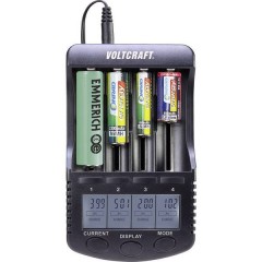 CC-2 Caricabatterie universale NiMH, NiCd, LiIon Stilo (AA), Ministilo (AAA), 1/2 Torcia (C), Sub-C, 26650,