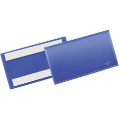 Tasca per etichette, autoadesiva Blu (L x A) 163 mm x 67 mm