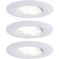 Calla Lampada a LED da incasso per bagno Kit da 3 18 W IP65 Bianco opaco